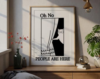 Funny Cat Wall Art Print, Cat Wall Art, Cat Print, Black Cat Print, Cat Lover, Funny Home Decor, Wall Art (Digital Download)