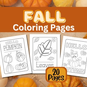 20  Coloring Pages, Fall Coloring Pages, Autumn Coloring Sheets, Autumn Coloring Pages, Seasonal Coloring Pages, Kids Fall Coloring Pages