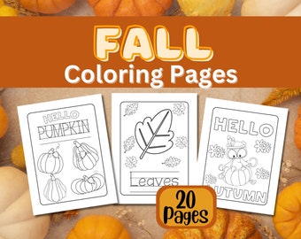 20  Coloring Pages, Fall Coloring Pages, Autumn Coloring Sheets, Autumn Coloring Pages, Seasonal Coloring Pages, Kids Fall Coloring Pages