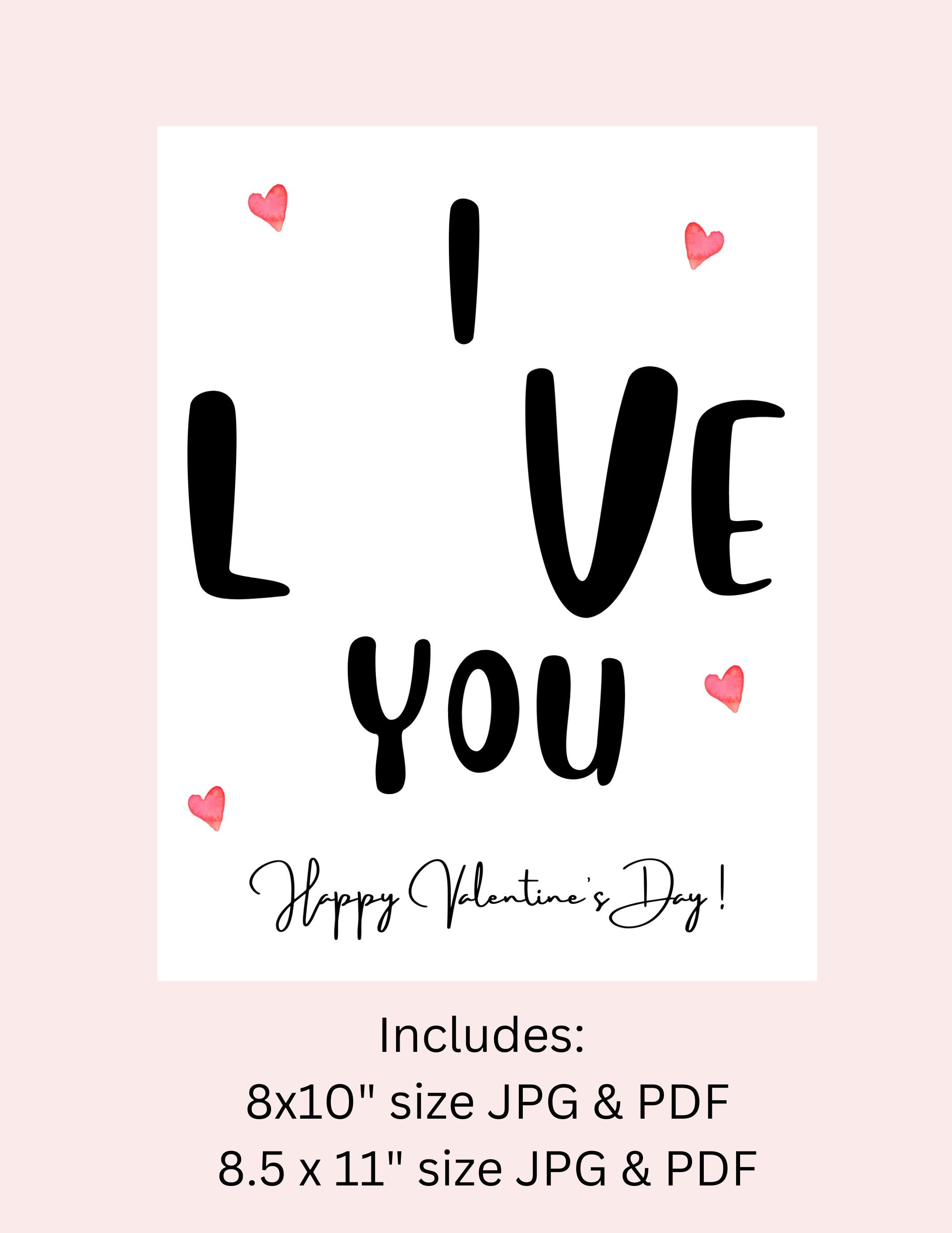 I Love You Footprint Handprint Art Craft, Valentine's Day Craft for ...