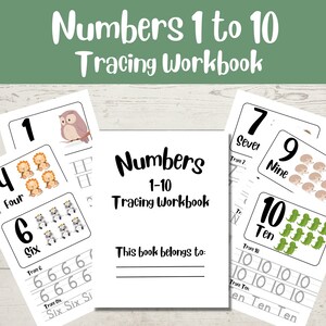 Numbers 1-10 Tracing Printable,1 to 10 numbers, Preschool, Toddler, Kindergarten, Homeschool Education,Instant Download