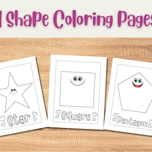 11 Printable Shapes Coloring Pages Worksheets for Kids: Preschool - Kindergarten Homeschool