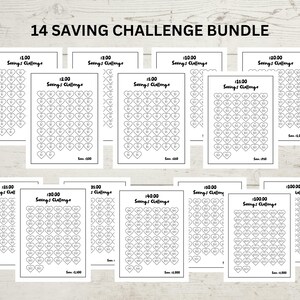 Savings Tracker Printables |Savings Tracker Bundle| Money Saving Challenge Printable| 10k Savings Challenge chart |Money Saving Challenge