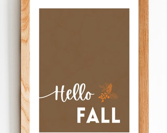 Hello Fall Printable, Digital Download - Etsy