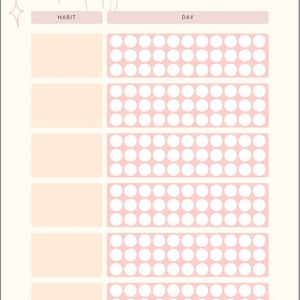 Printable Habit Tracker - Daily Routine Planner - Digital Download - Goal Setting Tracker - Productivity Organizer - Habit Tracking Chart