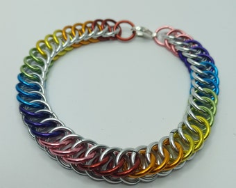 Rainbow Half-Persian 4-in-1 chainmail bracelet/ anklet