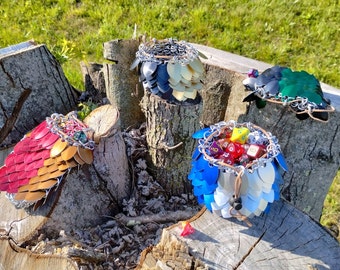 Two-tone Scalemail Dice Bags/Pouches