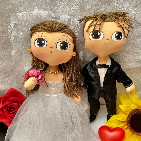 Wedding/Wedding Anniversary/Boyfriends/HandmadeDolls/Mexican Crafts/Unique Gift/Original Gift/