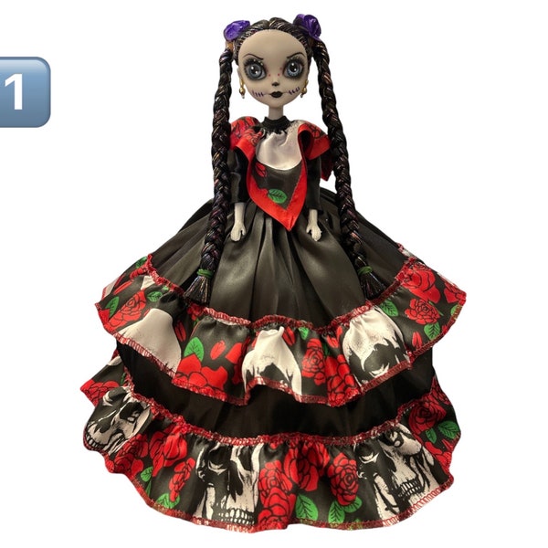 Catrina Doll - Mexican Catrinas - Halloween / Monster Doll / Gothic Doll / Gothic Dolls / Dark Dolls / Hispanic Doll