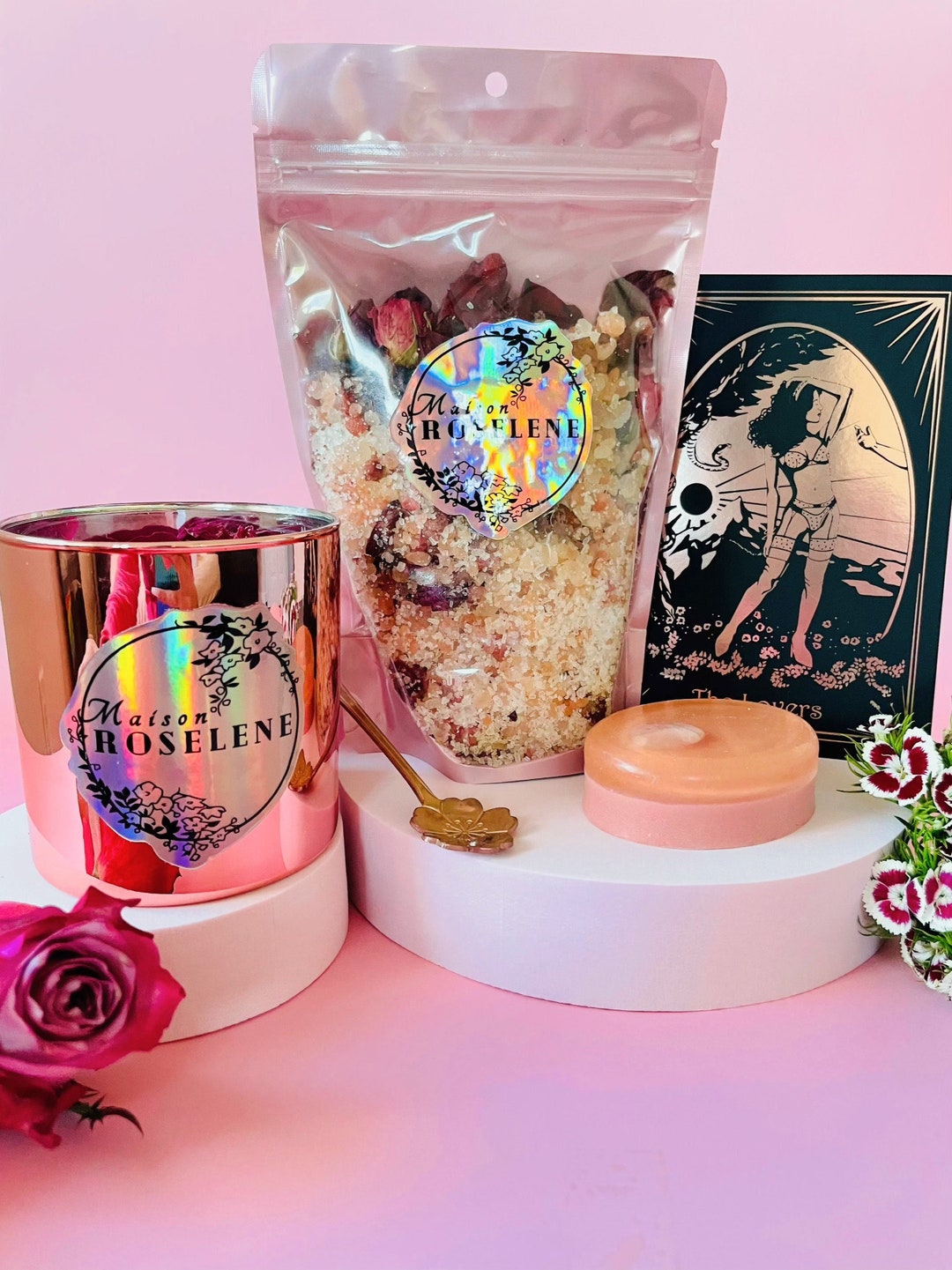 Ritual Spiritual Bath Kit Lovers Energy Ritual Bath Soak Tarot Inspired