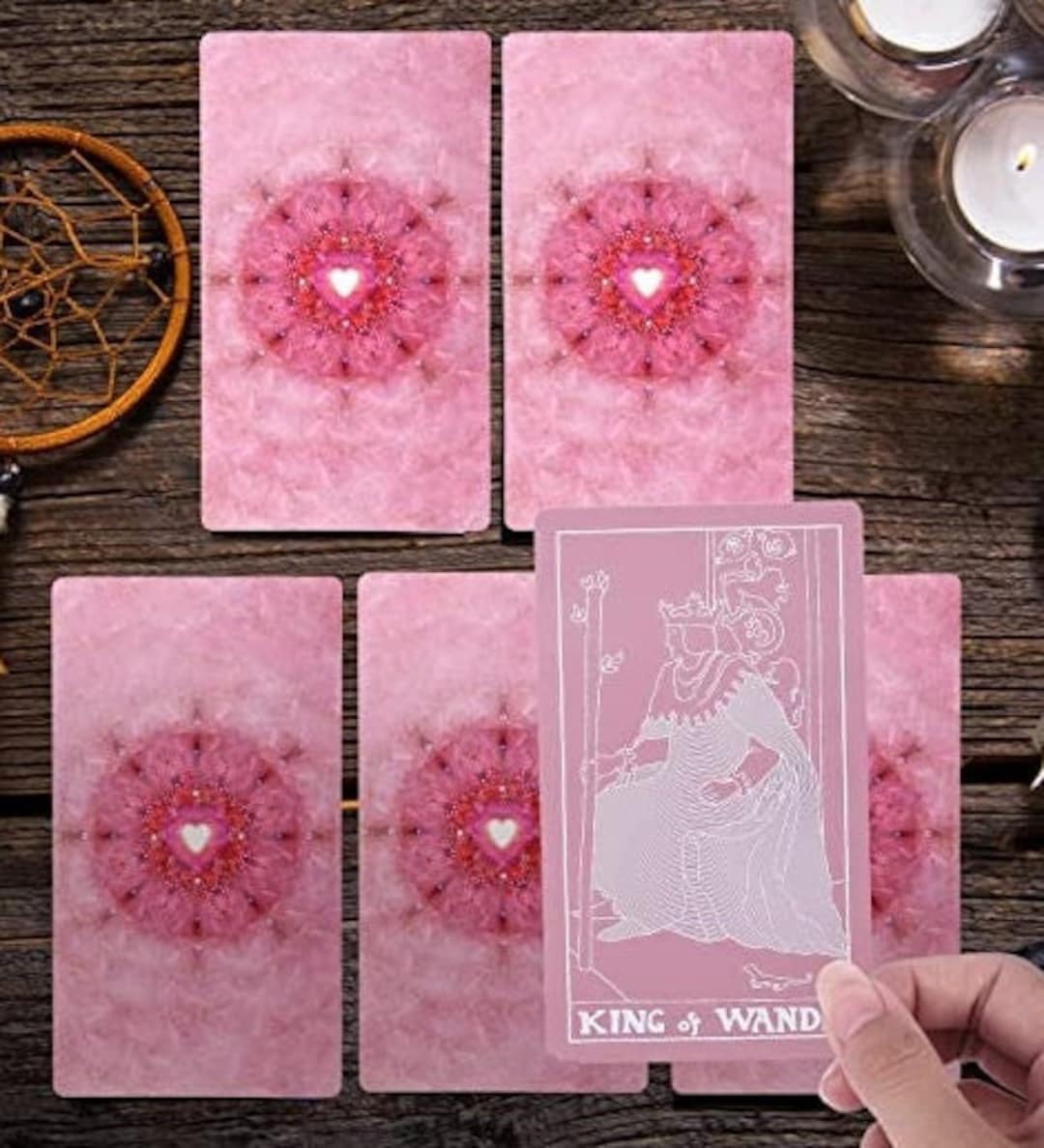 Pink Tarot Deck Tarot Cards Pink Oracle Future Telling Etsy