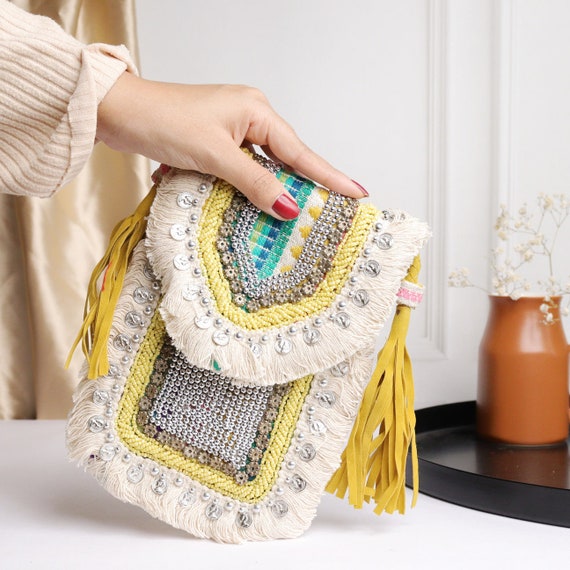 Beaded sling online bag