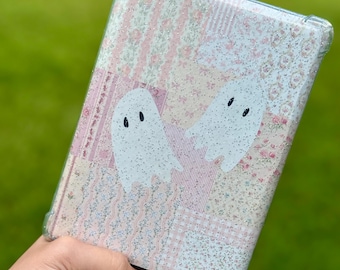 Cottagecore Halloween Kindle Einsatz Girly Ghost Theme DIY Kindle-Einsatz Pink Halloween Druckbare Kindle-Einsatz PNG