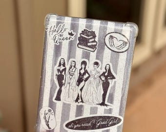 HalloQueen Black and White themed Kindle Insert The Queens of Spooky Printable Kindle Insert Dark Romace Kindle Insert