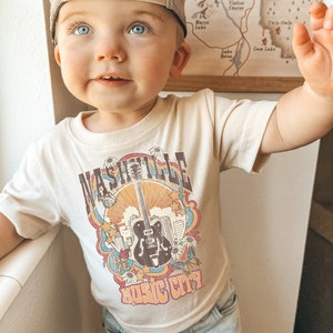 Nashville Tennessee Music City Beige Toddler Tee - Etsy