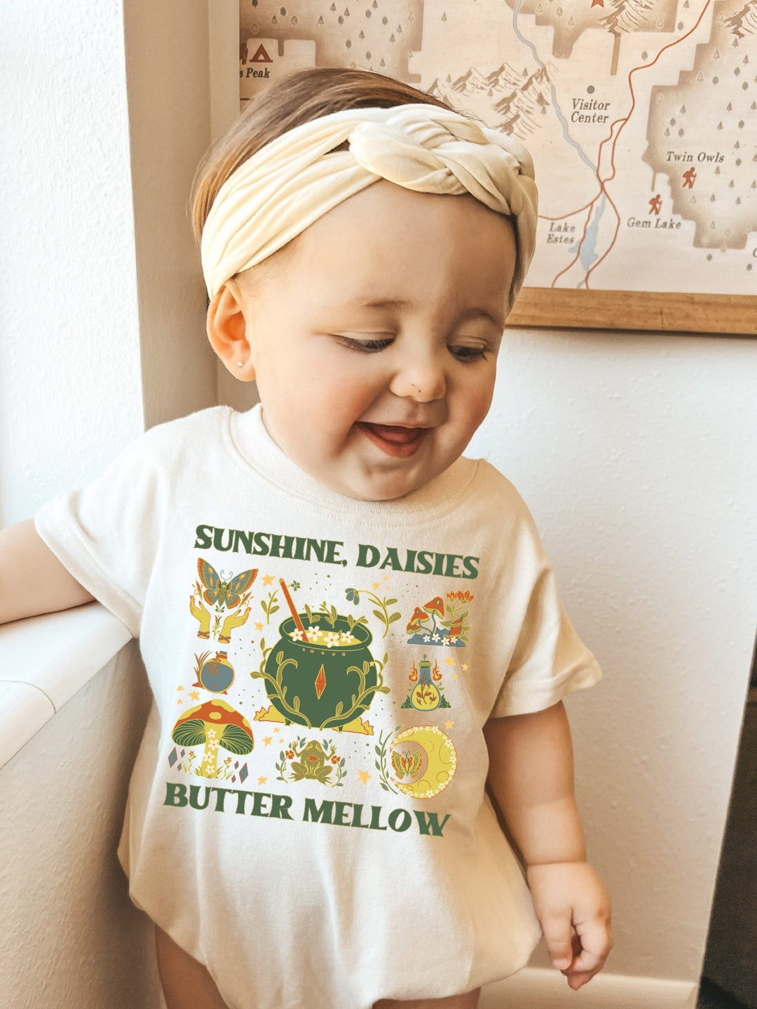 Sunshine Daisies Butter Mellow Magic Sleeveless Baby Bubble Romper Etsy