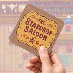 Ensemble de 4 sous-bocks Stardew Valley The Stardrop Saloon : cadeau de joueur confortable pour les amateurs de café glacé et de RPG image 2