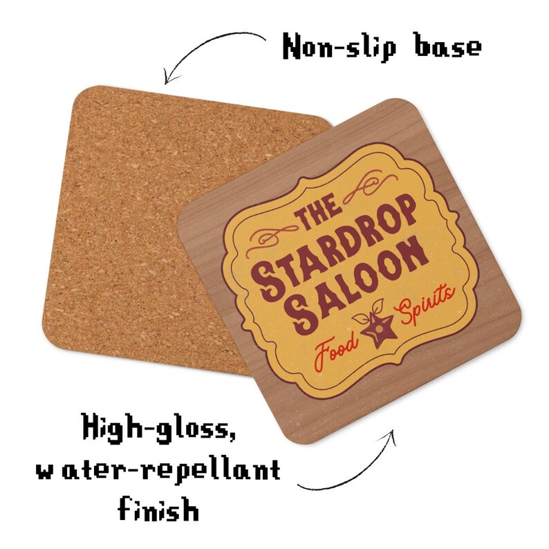 Ensemble de 4 sous-bocks Stardew Valley The Stardrop Saloon : cadeau de joueur confortable pour les amateurs de café glacé et de RPG image 5