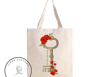Palestinian Poppy Flower Tote Bag: Heritage Canvas Tote