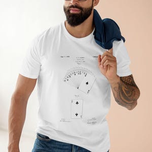 Maglietta unisex con brevetto di carte da gioco - Maglietta per collezionisti di carte Swap, regalo per giocatori di poker, abbigliamento per giochi di carte, maglietta per amanti delle carte Swap