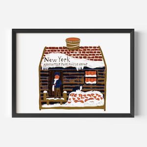 Poster A5 Schachtel Ahornsirup (New York Ahornsirup)