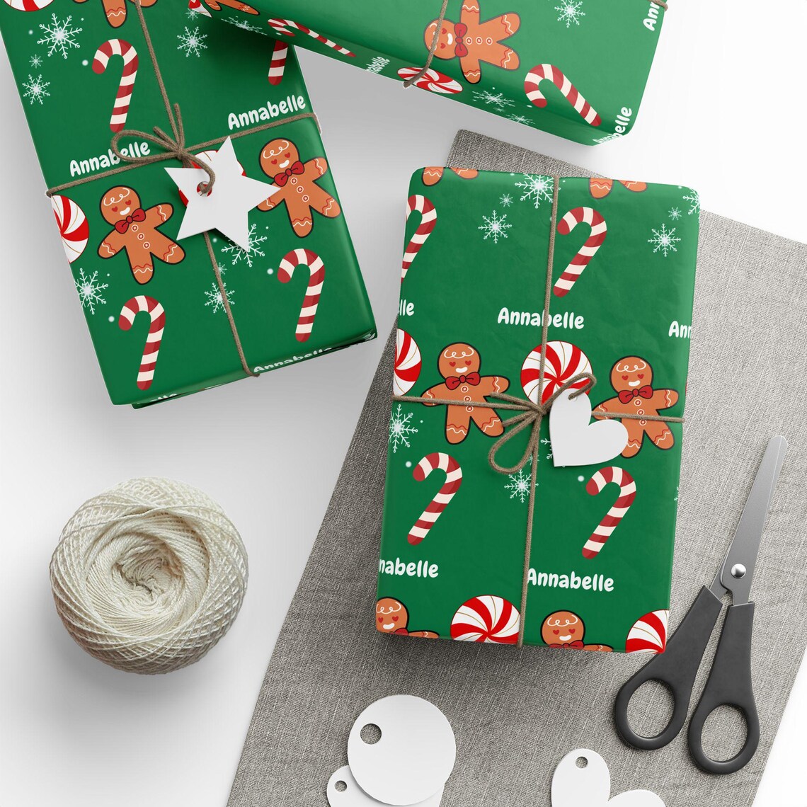 Personalized Name Wrapping Paper, Custom Name Gift Wrap, Holiday Gift ...