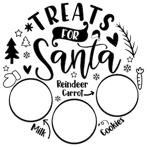 Dear Santa Tray SVG Bundle, Christmas SVG, Santa Tray SVG, Santa Plate svg, Santa Milk Cookies svg, Cookies for Santa svg, carrot svg Cricut