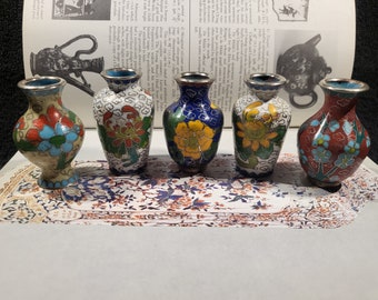 Miniature Cloisonné Vases