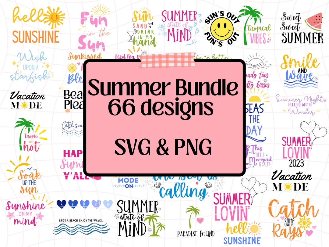 Summer Bundle SVG, Beach Svg, Summertime Svg, Funny Beach Quotes Svg ...
