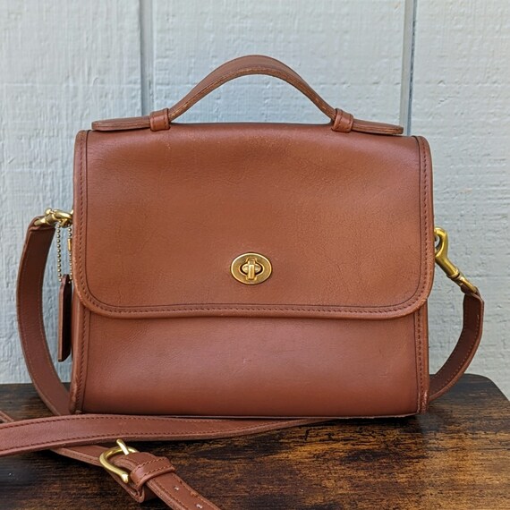 coach court bag british tan