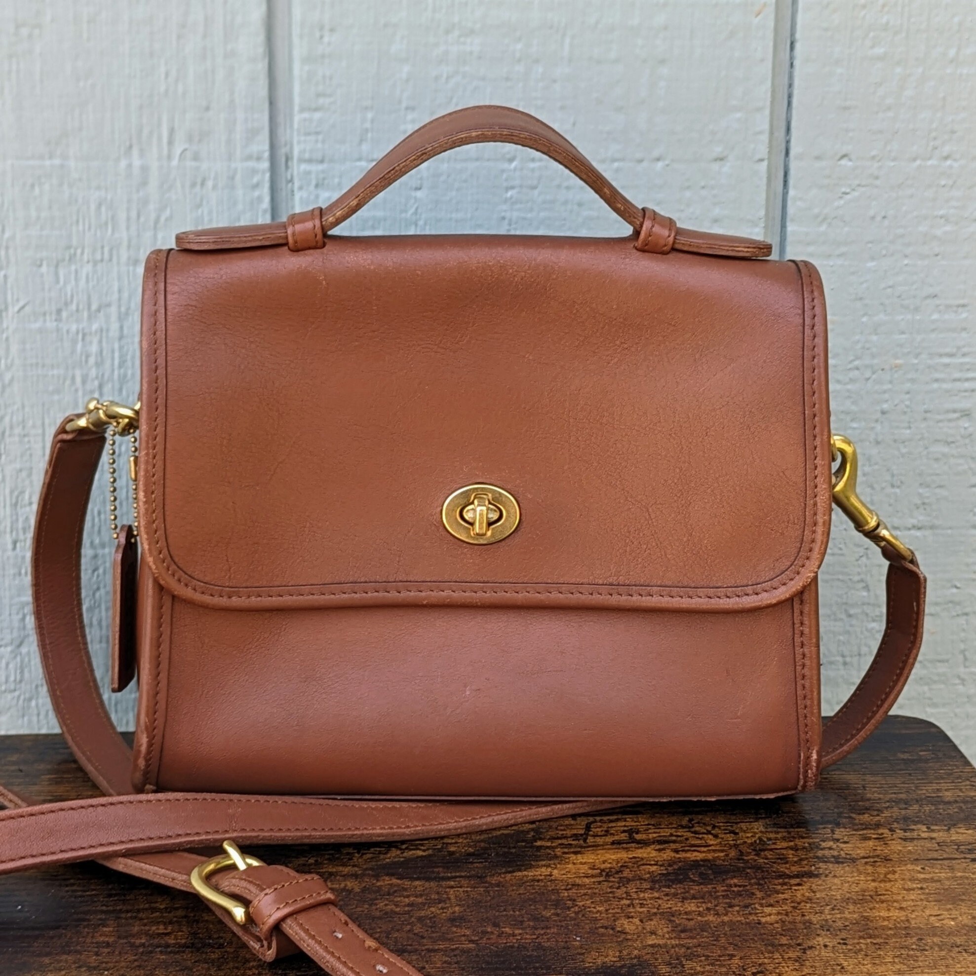 バッグ Vintage Coach British Tan Court Bag Vintage Coach British Tan Court Top Handle Bag NWT - Etsy