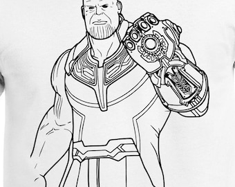Archivos de corte de contorno de Thanos / Cricut / Silhouette Cameo / Archivos de corte SVG / Archivos digitales / PDF / Eps / DXF / PNG / Avengers