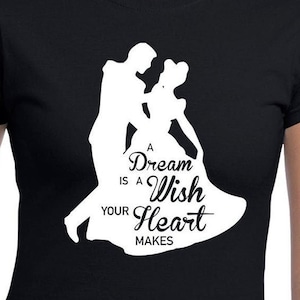 Un sueño es un deseo tu corazón hace archivos cortados / Cricut / Silhouette Cameo / SvG / Archivos digitales / PDF / Eps / DXF / PNG / Cenicienta