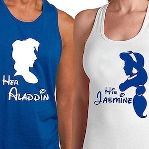His Jasmine Her Aladdin Couples Set Cut Files | Cricut | Silhouette Cameo | Svg Cut Files | Digital Files | PDF | Eps | DXF | PNG | Aladdin