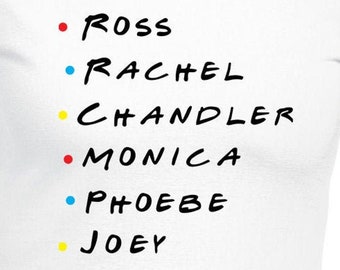 Rachel Phoebe Monica Chandler Joey Ross Cut Files | Cricut | Silhouette Cameo | Svg | PDF | Eps | DXF | PNG | Friends Inspired