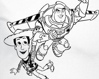 Buzz And Woody Cut Files | Cricut | Silhouette Cameo | SvG Cut Files | Digital Files | PDF | Eps | DXF | PNG | Toy Story