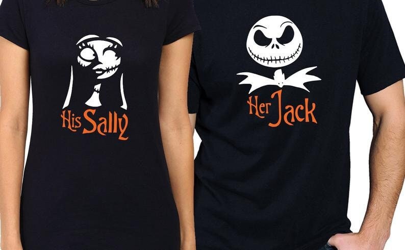 Jack Skellington Her Jack His Sally Shirts Her Jack Adult Shirt