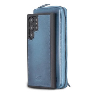 Funda de billetera desmontable de cuero con cremallera samsung Galaxy S22 Series