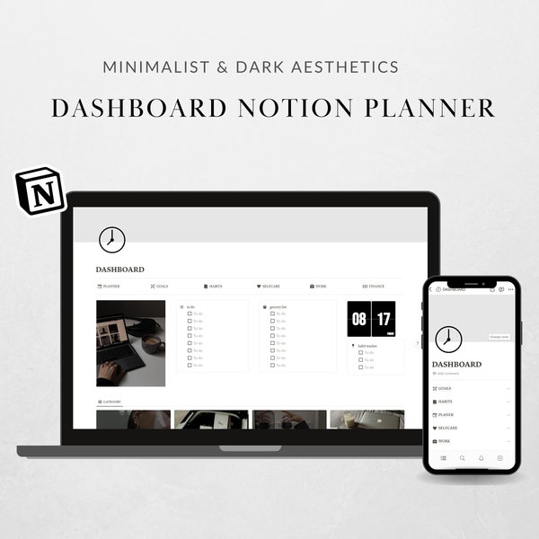 notion tamplate life planner dashboard minimalist minimalistic home page that girl student healthy 2023 goals