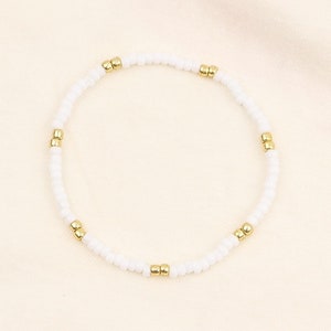 Perlen Stretch Armband mit Gold Tönen - Pot of Gold