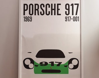 Porsche 917 Le Mans Poster: Vintage Racing Car Wall Art