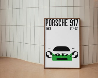 Porsche 917 Le Mans Poster: Vintage Motorsport Art (Digital Download)