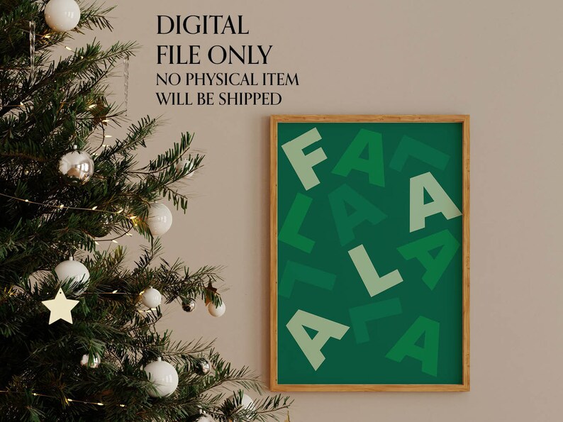 Christmas Printable Decor Christmas Tree Wall Art Holiday Home Decor