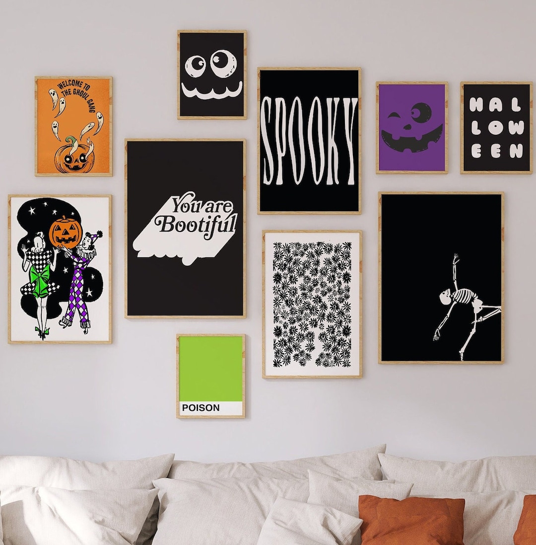 HALLOWEEN PRINTABLES, Halloween Deco, Halloween Art Print, Trendy ...