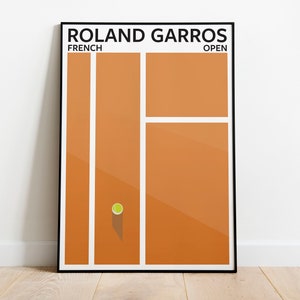 Roland Garros Poster Grand Slam Tennis Wall Art, French Open Paris Travel Print, Digital Vintage Tennis Printable Wall Art, Quadri Tennis
