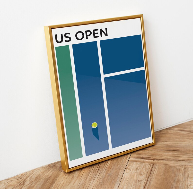 Grand Slam Tennis Poster US Open Poster Wall Art Download, Tennis Wall