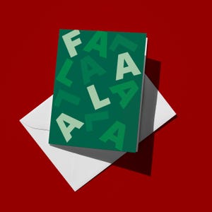 Festive Greeting Cards - Fa La La Design, Holiday Cards, Christmas Greetings, Cheerful Stationery, Merry Card Collection, Seasonal Greetings