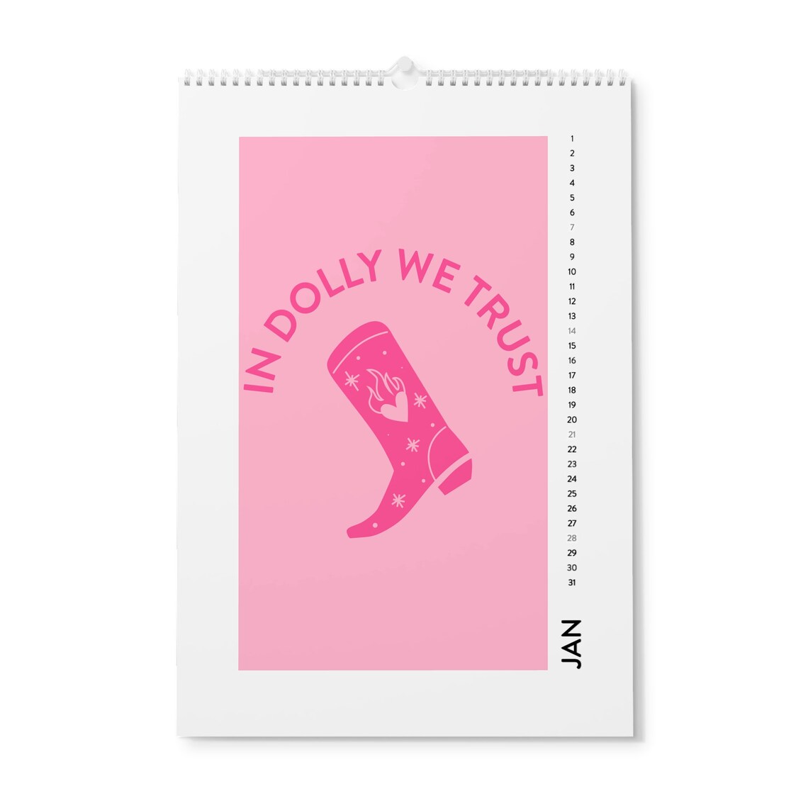 Wall Calendar Dolly Parton 2024 Monthly Calendar Western Aesthetic