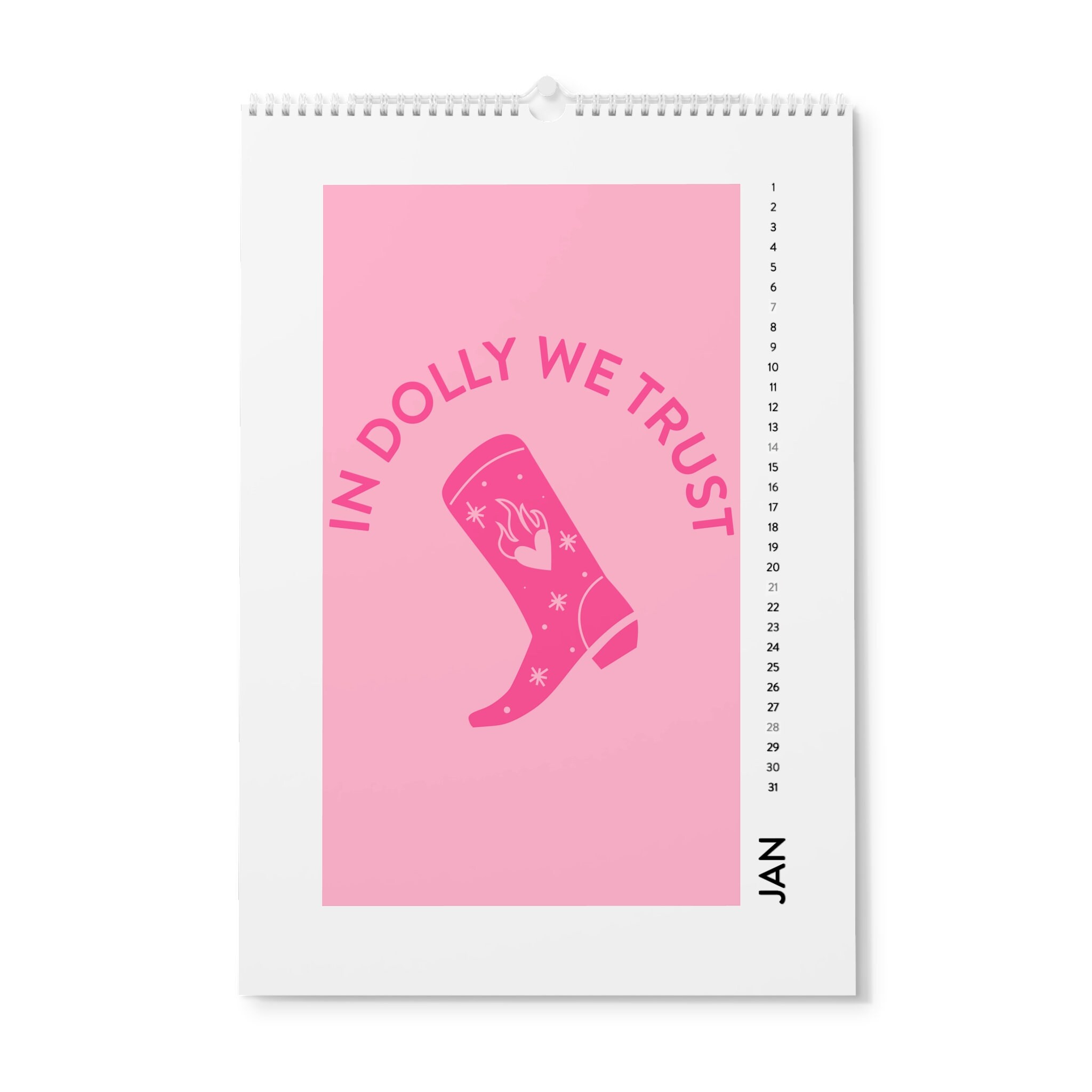 Wall Calendar Dolly Parton 2024 Monthly Calendar Western Aesthetic