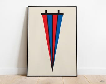 Pennant Print Retro Outdoors Art Camping Poster Mid Century Cabincore Explorer Nursery Artwork Lakehouse